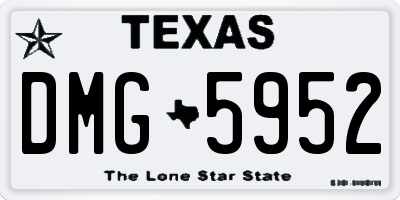 TX license plate DMG5952