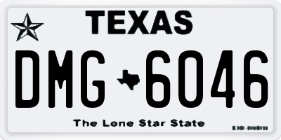 TX license plate DMG6046