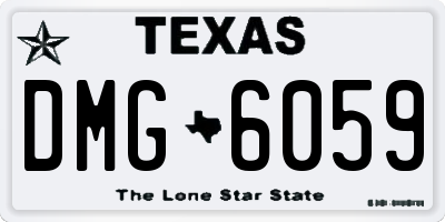 TX license plate DMG6059
