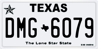 TX license plate DMG6079
