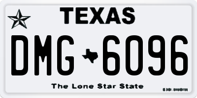 TX license plate DMG6096