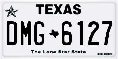 TX license plate DMG6127