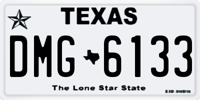 TX license plate DMG6133