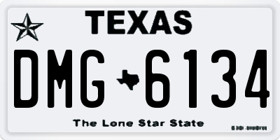 TX license plate DMG6134