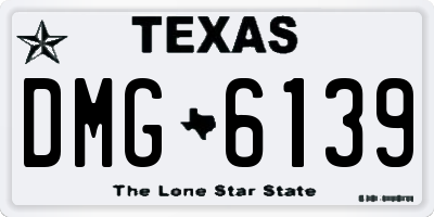 TX license plate DMG6139