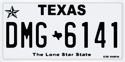 TX license plate DMG6141