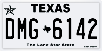TX license plate DMG6142