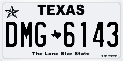 TX license plate DMG6143