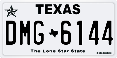 TX license plate DMG6144