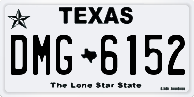TX license plate DMG6152
