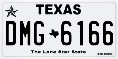 TX license plate DMG6166