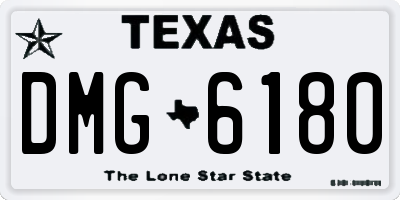 TX license plate DMG6180