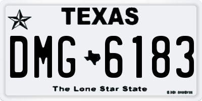 TX license plate DMG6183