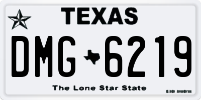 TX license plate DMG6219