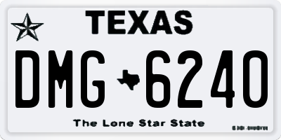 TX license plate DMG6240