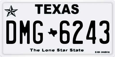 TX license plate DMG6243