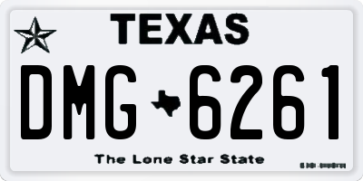 TX license plate DMG6261