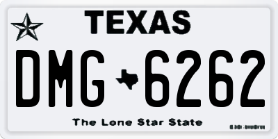 TX license plate DMG6262