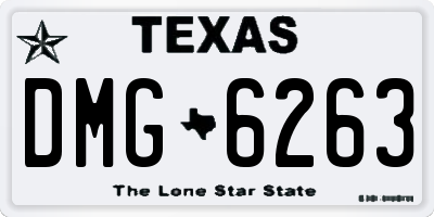 TX license plate DMG6263