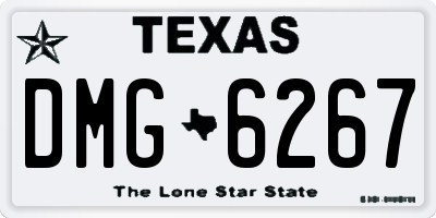 TX license plate DMG6267