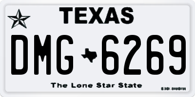 TX license plate DMG6269