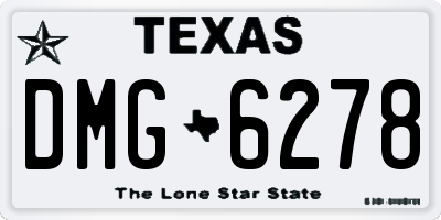TX license plate DMG6278