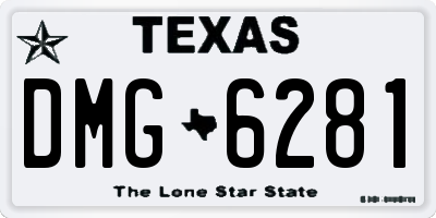 TX license plate DMG6281