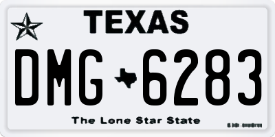 TX license plate DMG6283