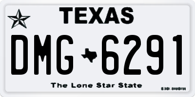 TX license plate DMG6291