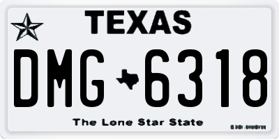 TX license plate DMG6318