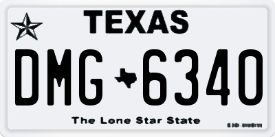 TX license plate DMG6340