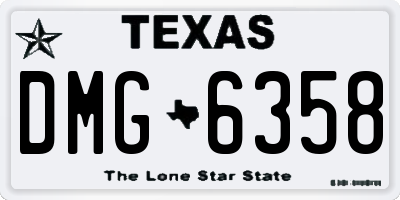 TX license plate DMG6358