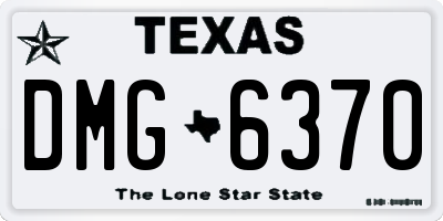 TX license plate DMG6370