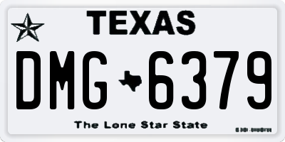 TX license plate DMG6379