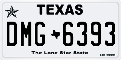 TX license plate DMG6393