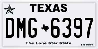 TX license plate DMG6397
