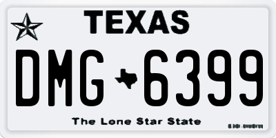 TX license plate DMG6399