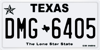TX license plate DMG6405