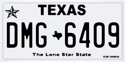 TX license plate DMG6409