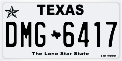 TX license plate DMG6417