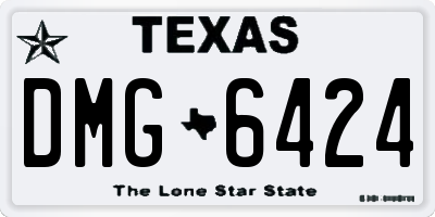 TX license plate DMG6424