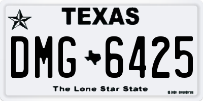 TX license plate DMG6425