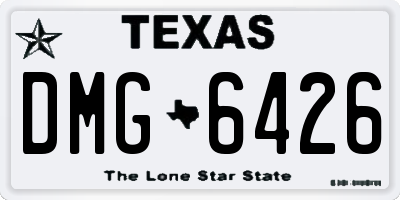 TX license plate DMG6426