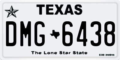 TX license plate DMG6438