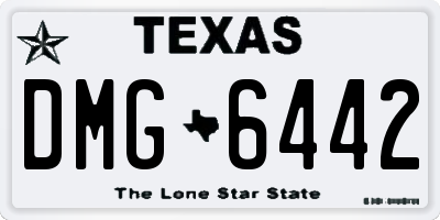 TX license plate DMG6442