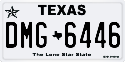 TX license plate DMG6446