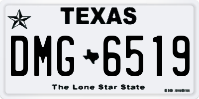 TX license plate DMG6519
