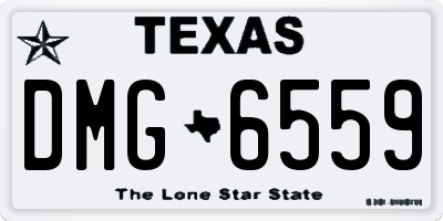 TX license plate DMG6559