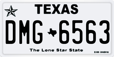 TX license plate DMG6563