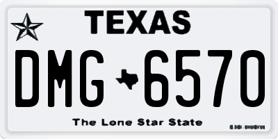 TX license plate DMG6570